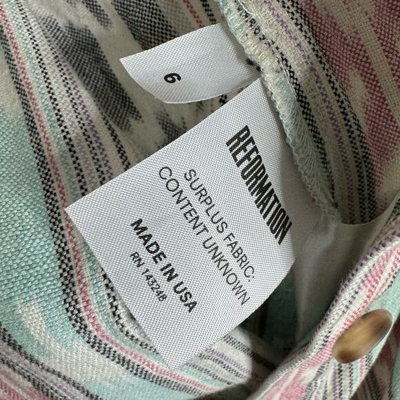 Reformation Riley Tribal Cutout Midi A Line Dress Sweetheart Neck - Picture 9 of 11